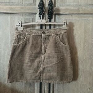 Brown Corduroy Skirt